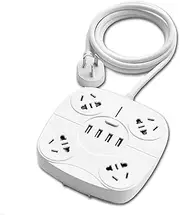JR Joyreap 1.8 Metre Power Board with 4 Socket & 4 USB Charging Charger Ports