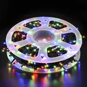 8 Modes 30V Plug in String Lights Green Wire Fairy Outdoor Lights Multicolor