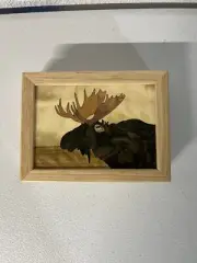 MarqARt Jewelry Box Inlay Design - Moose Head Design. New - In Original Box