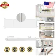 157-Inch Retractable Baby Gate - Space-Saving Mesh Safety for Kids & Pets
