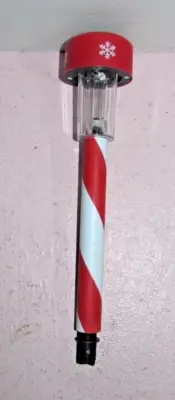 one Red & white Snowflake Style LED Lawn & Garden Outdoor Light - 10 in (716)