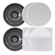 Pyle 6.5" Wall/Ceiling Dual Stereo Speakers, 200 Watt, 2-Way, Flush Mount, White