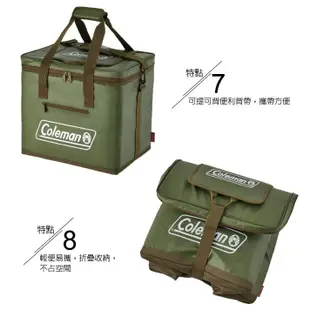 【美國 Coleman】終極保冷袋 35L 保冰袋 行動冰箱 軟式冰桶 折疊保鮮手提袋 購物袋 飲料桶_CM-06785