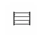 620*500*120mm 4 Bar Square Black Stain Heated Towel Rail