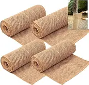 SYWHXY 4 Rolls Natural Jute Burlap Tree Wraps, 7.8"×9.8' Winter Tree Protector Wraps Garden Tree Trunk Guard Plant Wrap Shrub Plants Bandage Wraps for Keep Plant Warm