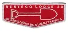 Boy Scout OA 20 Nentego Lodge 2011 Summit Corps Silver Mylar Border Flap