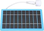 Mini Solar Panel, 5W 5V Solar Panel Charger with White Light, Portable Small Solar Panel, Solar Charging Panel for Small Home Projects Camping Hiking Fishing