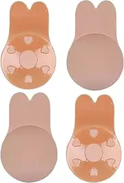 [Simoda] Adhesive Bra Push Up Invisible Strapless Backless Sticky Bra Lift Nipple Cover for Women 2 Pairs