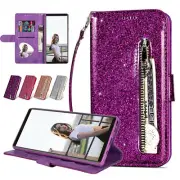 Bling Glitter Wallet Leather Case Magnetic Flip Cover For iPhone 14 13 12 11 8 7