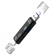 5 in 1 USB/ USB Type C / 3.1 Micro-USB External Micro SD Card Reader OTG Adapter
