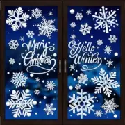 308 Pcs Snowflakes Window Clings Christmas Decal Stickers for Glass Windows