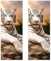 Hand Towels for Bathroom,Gym Towels for Working Out,Sports Towel,Animal Tiger Stone Forest,2-Pc