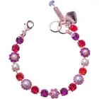 Mariana Roxanne Rose Gold Bracelet in Red Fuchsia Rose Crystal Mosaic 1166 NWT