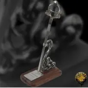 Oliver Cromwell English Mortuary Sword Letter Opener with Display Stand