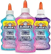 Elmer's Liquid Glitter Glue Assorted 6oz I Blue, Pink, Purple