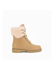 [Ozwear Ugg] Liliana Shearling Zip Boots in Almond