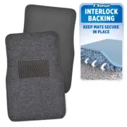 Interlock Backing Carpet Car Floor Mats No-Slip Keeps Mats in Place Dark Gray (for: Isuzu)