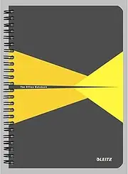Leitz 44580085 Office Writing Pad A5 Squared, Spiral Bound Chequered yellow