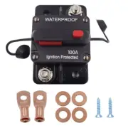 100A Amp Waterproof Circuit Breaker Auto/Marine/Solar 12-48V DC Manual Reset USA