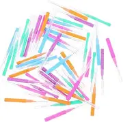 HOMOBABE 50Pcs Interdental Brush Portable Cleaning Tools for Straight Handle Design Gentle Bristles for Comfortable Cleaning Pack