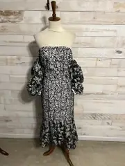 NWT ASOS embroidered midi dress size 14 zip close lined