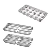Stainless Steel Food Grade Round Ice Ball Tray Spheres Oval Ice Cube Mold Maker