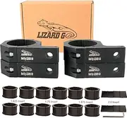 LIZARD GO Tube Clamps - Pack of 4,Horizontal Bar Clamp 1.625 inch,1.75 inch,1.875 inch,2.0 inch,Roll Bar Clamp for LED Light Bar,Cube Lights,ATVs Whips (1.625~2.0" Clamps)