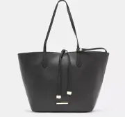 Tony Bianco Kimberly Basic Tote Bag - Black 2 In 1