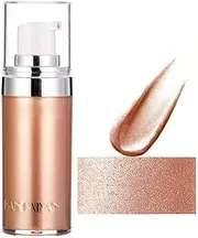 4 Colours Face Body Shimmer Body Cream Liquid Body Highlighter Long-Lasting Shine Brighten Glitter Shimmering Body Cream for All Skin Types Bronzer (#02 Rose Gold)