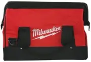 17 Inch Heavy Duty Canvas Tool Bag with 6 Interior Pockets, Reinforced Bottom, a