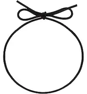 Mandala Crafts Stretch Loops with Pre-Tied Bows from Elastic Ribbon String for Gifts, Boxes, Tags; Pack of 100 (Black, 6 Inches)