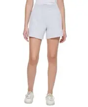 Calvin Klein Women's MidiFrenchTerry Drawstring Shorts Optic Heather M NEW (386)