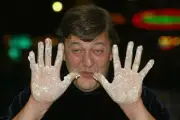 Stephen Fry at Royal European Charity premiere of Bright Young Thi- Old Photo 4