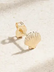 [Alison Lou] Alison Lou - Seashell 14-karat Gold Earring - One size One size Gold