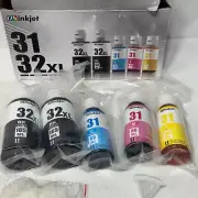 31 32XL Ink Bottle Refill Kit Compatible for HP Smart Tank 5101 7301 7602 700...