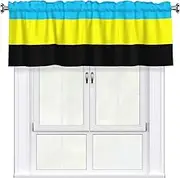 GaxfjRu Flag of the Sultanate of Burongan print Valance Room Darkening Blackout Valances 3 Inch Rod Pocket Window Valance for Bathroom