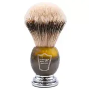 Parker Premium Shaving Brush – Dense Lather, Badger Hair, with Matching Stand