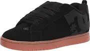 [DC Shoes] DC Men's Court Graffik Casual Low Top Skate Shoe Sneaker, Black/Dark Chocolate, 12