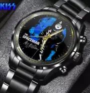 K*Ss Band The Spaceman Black Stainless Steel Watch