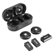 Boya Omic-D-B 2.4GHz Dual Channel Wireless Microphone- Lighning - Black
