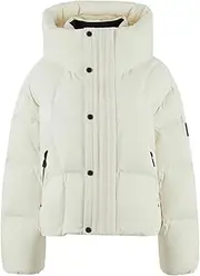 [Generic] Women's Hooded Bright Color Single Breasted Down Jacket Casual Loose And Simple Short Warm Down Jacket