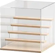 Qianly Acrylic Figure Display Case Figures Display Storage Case Collectibles Display Box, 5 Tier 32x32x32.5cm