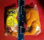 New Cute 4" Kellogg's Big Bird & Snuffy Mini Bean Plush Sesame Street 1999 NOS