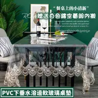 在飛比找蝦皮購物優惠-薄款PVC下垂透明桌布 桌墊防水防油 pvc透明桌墊 水溶邊