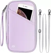 RFID Family Travel Passport Holder - Large Waterproof Travel Passport Wallet Hol