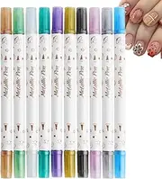Nail Painting Pens | 10X Nail Point Pens for Drawing Crafting - Mother, Girlfriend Fingernails Beauty Maker Doodling Solution for Traveling, Stage