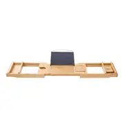 Cadence & Co. Bimini Bamboo Bath Caddy with 2 Towel Rack and Soap Dish Natural
