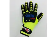 Nexus GRIP G419R Gloves - Cut 5/F TPR Nitrile Sandy Finish with Hi-Viz Shell - ANSI A6 Rated
