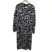 NEW Ted Baker Women's Wilmy Shirtdress Floral Long-Sleeve Button-Up Size 2