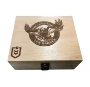 414043 MANLY SEA EAGLES NRL TEAM WHISKY WHISKEY STONE SET WITH TONGS IN GIFT BOX